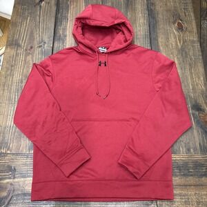 Under Armour Maroon‎ Men's Small Hoodie Sweatshirt Center Symbol Embroidered
